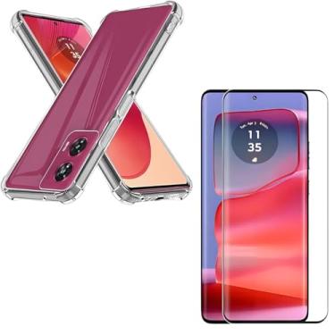 Imagem de Blance, Kit Capa Anti-Impacto + Película de Vidro 3D Para Moto Edge 50 Fusion