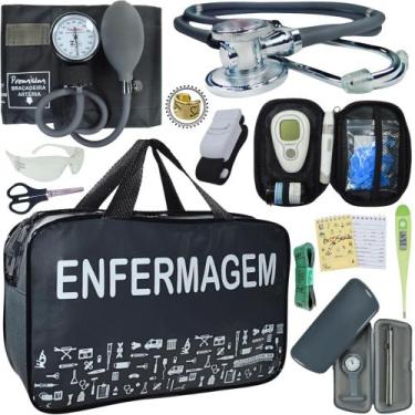 Imagem de Kit Enfermagem Cores Bolsa Top Premium + Medidor Glicose - Love Saude,