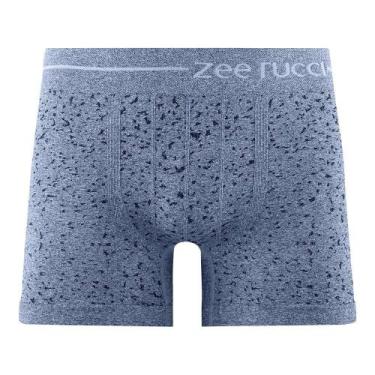 Imagem de Cueca Boxer Mescla sem Costura Jacquard Pontilhados Navy - Zee Rucci, 