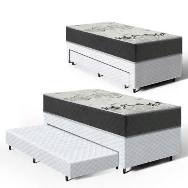 Imagem de Cama Box com Colchão de D33 ISO 3000 Gazin + Auxiliar de Espuma Unique