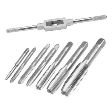 Imagem de 2X Jogo De Tarraxas E Macho Com 8 Peças Abrir Roscas M3 A M