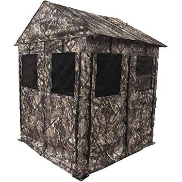 Imagem de BACKYARD EXPRESSIONS PATIO · HOME · GARDEN Deluxe Steel Frame True Timber® Camo 3 ou 4 Pessoas Persiana de Campo de Caça - (8) Janelas de Malha e Sistema de Ancoragem Incluídos