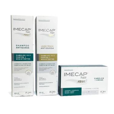 Imagem de Kit Shampoo Loção Tônica E Capsulas Imecap Hair Max