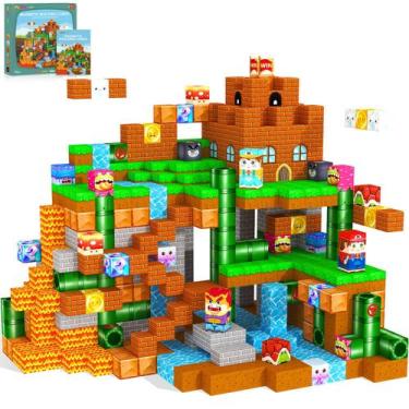 Imagem de Cubos magnéticos de construção MyWodGame 100PCS para crianças de 3 ano