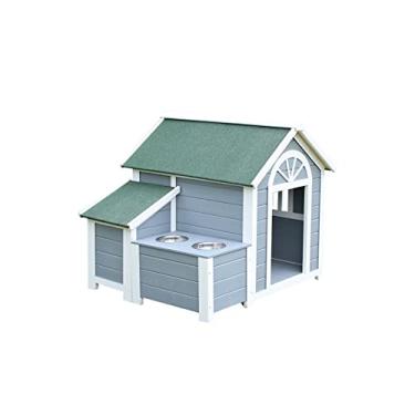 Imagem de Gaiola para gatos Casa de cachorro ao ar livre canil para animais estimação quatro estações casa universal grande gaiola para cães