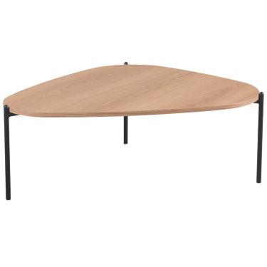 Imagem de Mesa de Centro Para Sala de Estar Pés Metálicos Baixa Adek A03 Hanover Preto - Lyam Decor