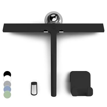 Imagem de GÜTEWERK Rodo de chuveiro para portas de vidro, rodo de janela de silicone, banheiro e limpeza de vidro - preto - 33 cm