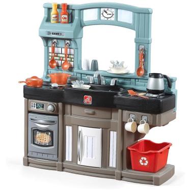 Imagem de Cozinha de Brinquedo Realista com 25 Peças para Crianças de 3 Anos ou Mais, Step2, Azul