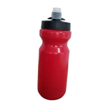 Imagem de KiBcsLic Garrafa de água esportiva Squeeze 620ml portátil para mulheres e homens, à prova de vazamento, copo de água para boxe, ciclismo, fitness e futebol, Vermelho