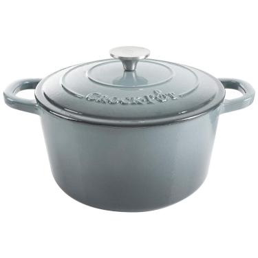 Imagem de Panela de Ferro Fundido 7 Litros Esmaltado e Antiaderente, CROCK POT 69143.02, Cinza