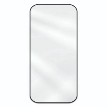 Imagem de Espelho Orgânico Decorativo Retangular Grande Moderno Sala Quarto Banheiro Preto