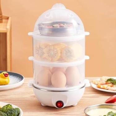 Imagem de Cozedor Elétrico Multifuncional De Ovo Milho A Vapor De Leite Rápido De Tripla Camada Coze (COZEDOR 3 ANDARES,110V)