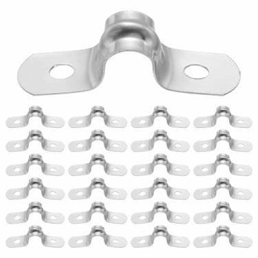 Imagem de HARFINGTON Braçadeira de tubo em U de 25 peças, 5/40.6 cm (8 mm), alça de dois furos, grampo de conduíte de tubo em U de aço inoxidável 304, braçadeira rígida para instalação, cabo de tubo de fixação