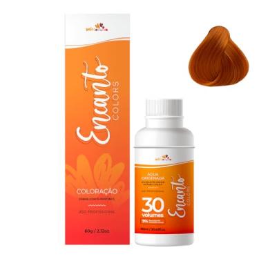 Imagem de Beleza Ruiva – Kit Encanto Colors 8.4 Louro Claro Cobre + Água Oxigenada 30vol 9% | Ruivo Acobreado Natural com D-Pantenol, Óleo de Coco e Manteiga de Karité