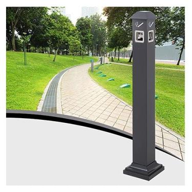 Imagem de Cinzeiro externo em pé para cigarro, receptáculo para fumantes, posto externo para uso fora de restaurantes, bares e lojas de conveniência (preto)