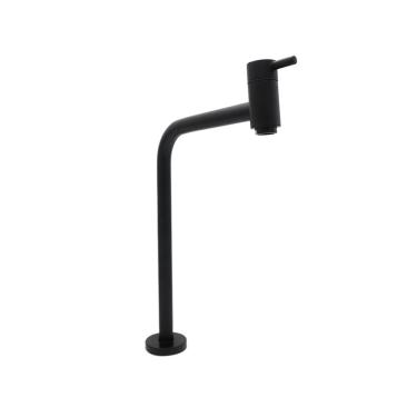 Imagem de Torneira Pia Banheiro Mesa Bica Reta Preto Fosco 1/4v Luxo