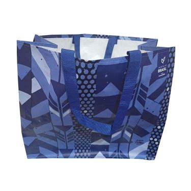 Imagem de 30 Sacolas Ráfia Retornável Grande 39x44x22cm Traços Anc. B4u