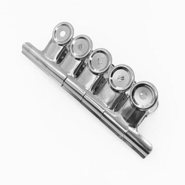 Imagem de Pacote com 5 clipes de chip de 6 cm, clipes para alimentos, clipes de aço inoxidável resistentes para saco, ganchos de cubo de vedação hermética para todos os fins para escritório, escola, casa