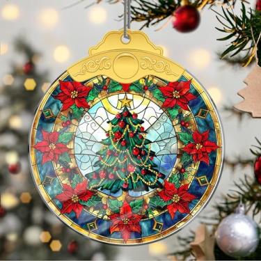 Imagem de Enfeites de Natal, árvore de cristal, enfeites de árvore de Natal feitos à mão, decoração de carro e casa - presentes de Natal, decoração de artesanato em acrílico, ideias de troca de presentes para