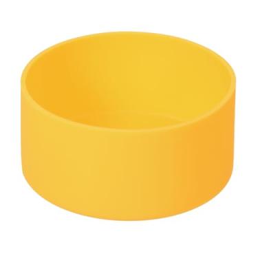 Imagem de 1 capa protetora de silicone para bota de 9 cm para 907.2-1,134.0 g, capa antiderrapante inferior de garrafa de água, acessórios universais de fundo de copo, amarelo