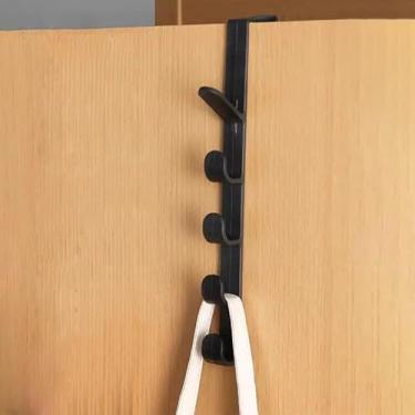 Imagem de 1 gancho sobre a porta, ganchos utilitários para montagem na parede, fácil instalação, organizador multiuso para casacos, toalhas, bolsas, com 5 ganchos cada
