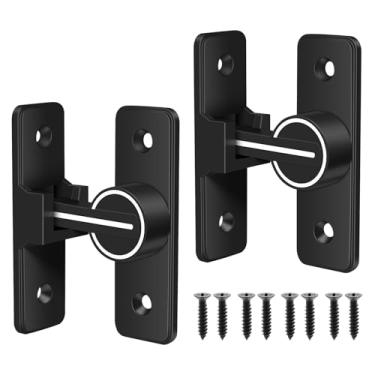 Imagem de Fechadura de porta deslizante de 90 graus fechadura de fechadura luminosa preta fechadura de porta de celeiro trava de porta de celeiro trava de trava de parafuso resistente para portão, celeiro