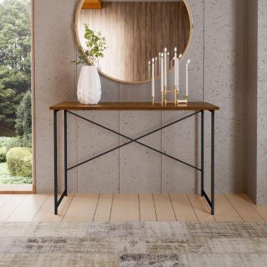 Imagem de Aparador Estilo Industrial 0,76 Cm Miami Klm Móveis Imbuia/ Preto