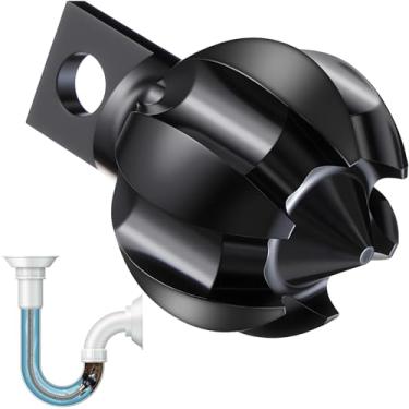 Imagem de Enhon Acessório de broca de cobra de drenagem, cabeça de corte de raiz espiral de 3 cm de diâmetro para trado de drenagem, acessório universal de cobra de esgoto com interface de 0,6 cm, serve para
