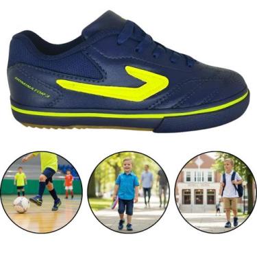 Imagem de Chuteira Futsal Indoor Juvenil Topper Dominator 3 Original, 28, Azul m