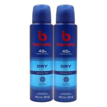 Imagem de Kit 2 Desodorante Aerossol Antitranspirante Masculino Bozzano Dry 150m