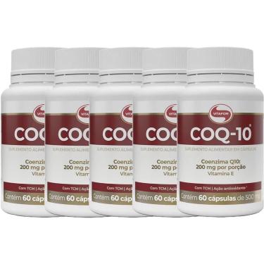 Imagem de Kit 5X Coenzima COQ-10 - 60 Cápsulas - Vitafor-Masculino
