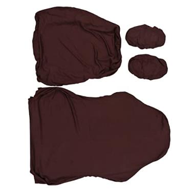 Imagem de RiToEasysports Capa para Cadeira de Jogos Capa Respirável de Alta Resiliência para Home Office, de Cadeira de Jogo de Poliéster de Cor Pura para Internet Cafe, Conjunto de 2 (Castanho Escuro)