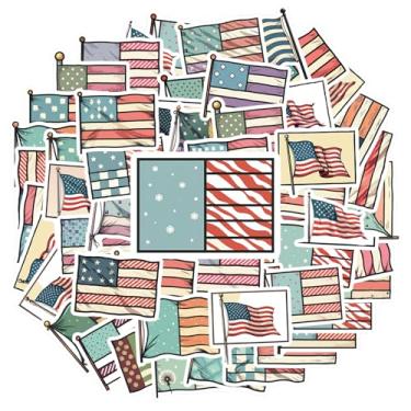 Imagem de 50 peças bandeira americana patriótica nacional vintage rústica histórica tradicional para telefone faça você mesmo, guitarra, notebook, mala, copo, guitarra, faça você mesmo, skate, laptop, bagagem