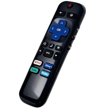 Imagem de Controle remoto para Smart TV universal compatível com Hisense Roku TV controle remoto com controle de volume A4HNR H4 H4030F H4F R6 R6090G R7E R8F U6GR Substituição para Sharp Insignia TCL Roku TV
