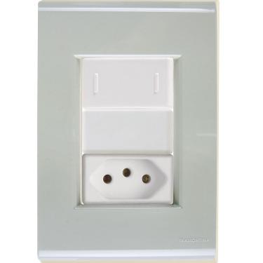 Imagem de Cj Interruptor E Tomada 10a Liz Verde Ardósia Tramontina Completo Pronto Tramontina