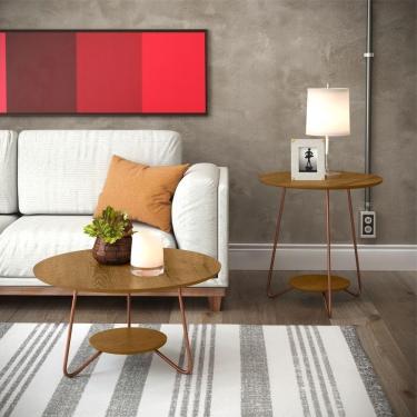 Imagem de Jogo De Mesa Centro E Lateral Home Freijo