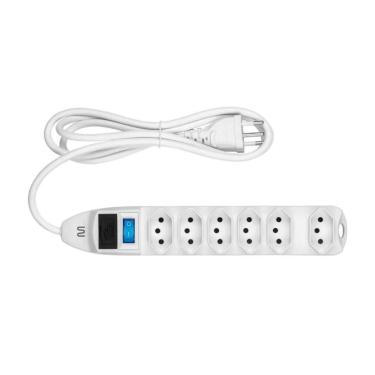 Imagem de Filtro De Linha Multilaser Wi222 6 Tomadas Linear Branco