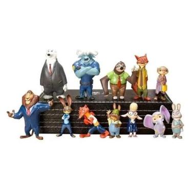 Imagem de Kit 12 Bonecos Miniatura Zootopia Judy Hopps Coleção Animal - Collecti