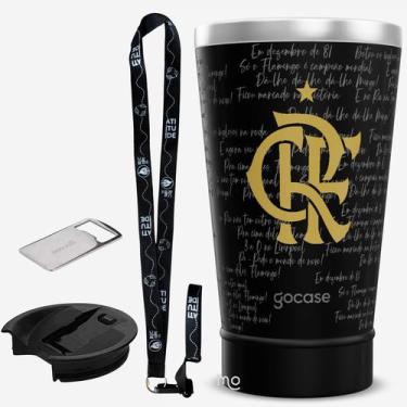 Imagem de KIT Copo Térmico GOCASE Vibe 470ml do Flamengo com tampa e abridor e t