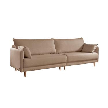 Imagem de Sofá 3 Lugares Bipartido Vittro Linho Bege 240 cm