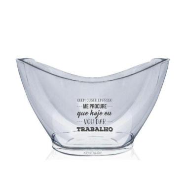 Imagem de Champanheira Personalizada Vou Dar Trabalho - Krystalon