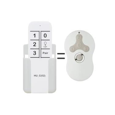 Imagem de Controle remoto de substituição para ventilador de teto Hunter 99122, 99123, K803201000, K243111000, K243101000, K243103000, K0474-01, K0474-02, K0474-06, IN2RX11. 3, IN2TXX. 41 cm