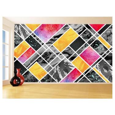 Imagem de Papel De Parede Geométrico Linhas Cores Formas 3,5M Gmt61 - Você Decor