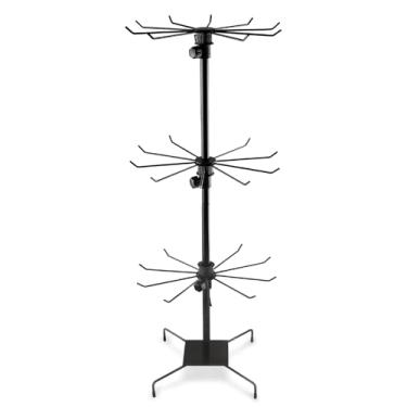 Imagem de KoMvzyl 1 suporte giratório para exibição de joias com ganchos, brincos de metal, suportes de exibição para venda de colar