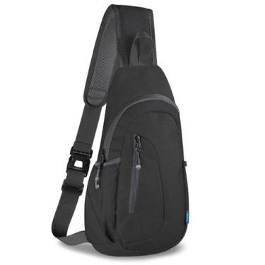 Imagem de Bolso bandolera TITECOUGO Z1 de lona negra ligera de nylon