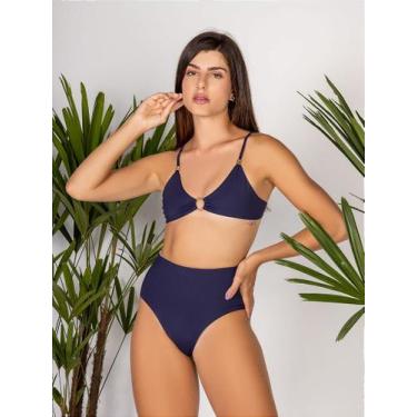 Imagem de Biquíni Serena Azul Marinho - Confeccionado em Malha Tecnológica - Per