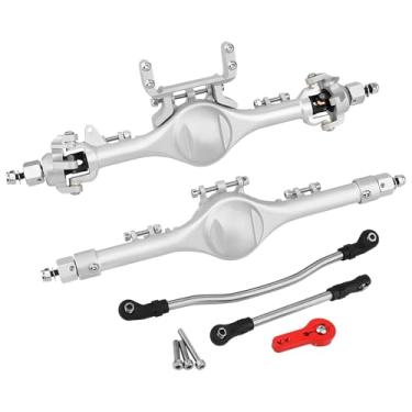 Imagem de Pothyes Aluminum Front Rear Straight Axle Kit for 1/10 Axial SCX10 II Deadbolt 90046 90047 Element Enduro RC Crawler Car Hops Up Modified Upgrade Part(Silver)