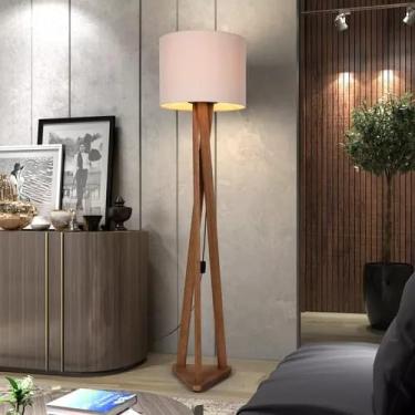 Imagem de D+MOB Luminária Moderna Abajur Luxo Estrela Tripé Palha Indiana (Palha)