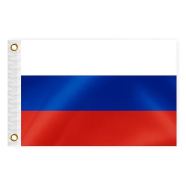 Imagem de Bandeira náutica de barco da Rússia, 30,5 x 45,7 cm, dupla face, bandeira da marinha russa, nylon, pequeno iate, vela, pontão, quadriciclo, caminhão, bandeira de motocicleta com 2 ilhós de latão