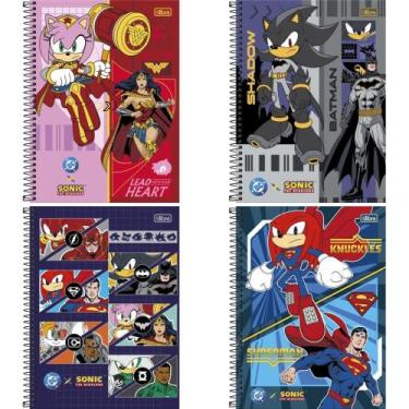 Imagem de Caderno 01X1 Capa Dura Sonic DC 80FLS Pacote com 04 - Tilibra